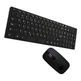 Kit Teclado E Mouse Sem Fio Wifi Usb 1600dpi 2.4ghz Smart Pc