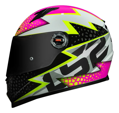 Capacete Feminino Ls2 Ff358 Speedy Rosa Branco Lançamento