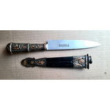 Cuchillo Criollo Hoja Solingen Arbolito Alemania Oro Plata