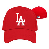 Gorra Roja Los Angeles Beisbol Cerrada Flex Unisex