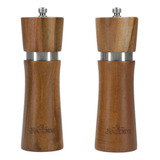 Set 2 Pimentero Y Salero Madera Acacia 16.5cm Livingood  