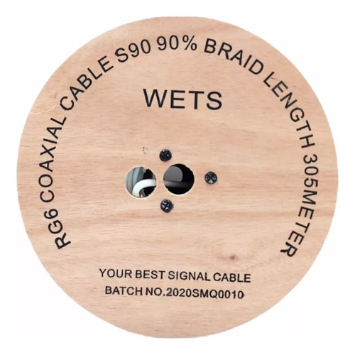 Cable Coaxial Rg6 Al 90% Real 305 Mts