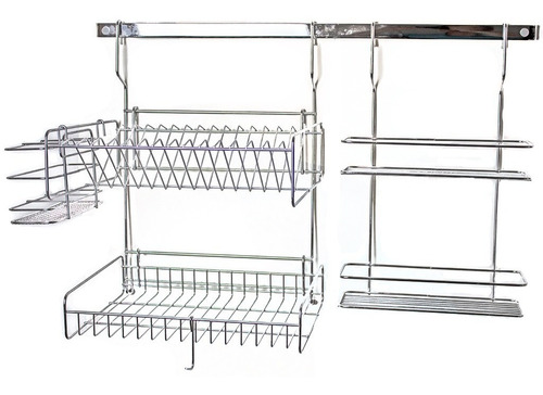 Escorredor De Louças E Porta Temperos Para Varão