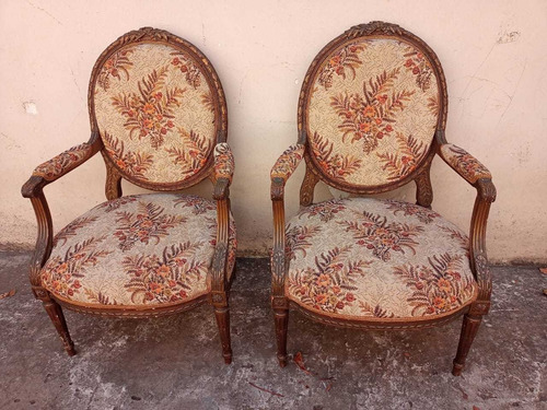 Sillon  Frances Luis Xvi Antiguo Tallado Cu