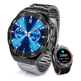 Reloj Inteligente Hombres Audifonos Música Smart Watch 2024 Color De La Correa Steel Black A