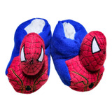 Pantuflas  Spiderman-hombre Araña Abrigadas Talle 25 Al 32