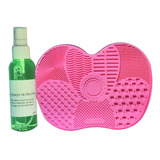 Kit Limpiador Brochas Maquillaje Silicón Jabón Desinfectante