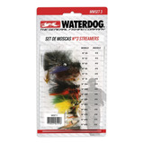 Kit De 15 Moscas Waterdog Fly Cast Streamers Anzuelo #6 Y #8