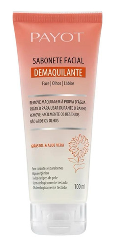 Sabonete Facial Demaquilante Payot 100ml - Face Olhos Lábios