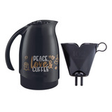 Jogo Bule 700ml + Suporte  Filtro De Café Tamanho 102 Preto