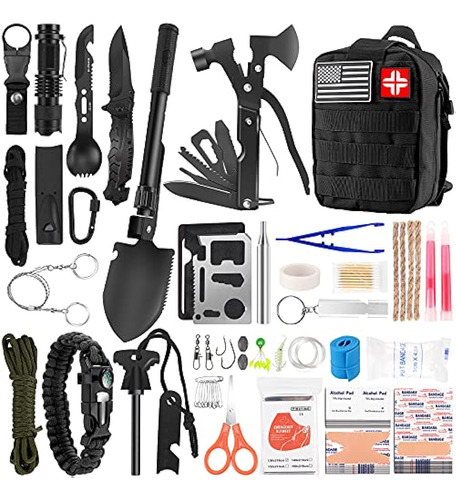 Kit De Primeros Auxilios De Supervivencia 142 En 1, Equipo