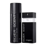 Kit Silver Scent  Masculino Edt 100ml E Body Spray 200ml