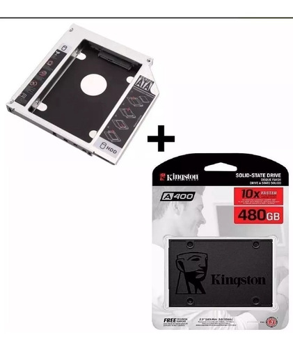 Ssd 480gb Kingston A400 + Adaptador Caddy Slim 12.7mm