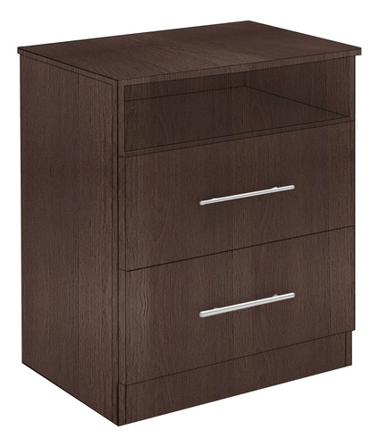 Buro 51 Cm De Madera Chocolate 2 Cajones Cuarto