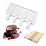 Pack De 2 Moldes De Helado De Silicona, Modelo Mini Paleta !