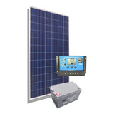 Kit Solar Panel 100w + Regulador 10a + Bateria 12v 55 Ah Cb2