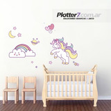 Vinilos Decorativos Infantiles Pared Animales Unicornio Etc