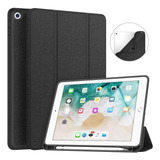 Funda Para iPad 9.7 2018/17 C/ Soporte Para Pencil Negra