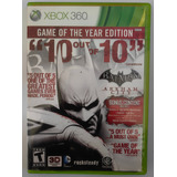   Batman Arkham City Edición Juego Del Año Xbox 360