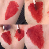 Crema En Polvo Para Labios, Mate, Lápiz Labial Rojo Sangre,