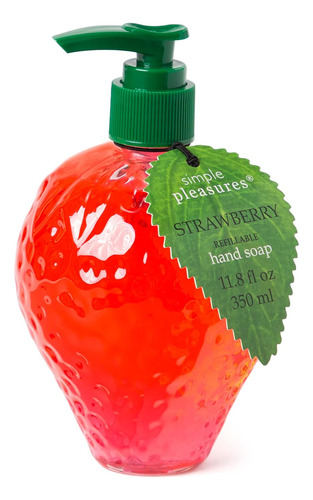 Dispensador De Jabón De Manos Strawberry Decor Botella En Fo