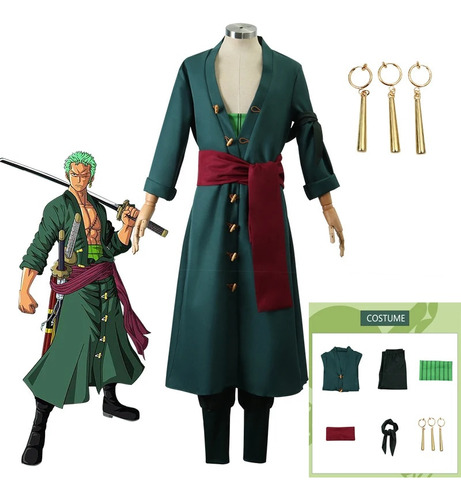 Disfraz De Cosplay De Roronoa Zoro Monkey D. Luffy Anime Por