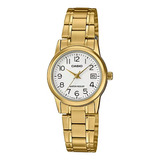 Reloj Casio Analog Gold Wr Ltp-v002g-7b2udf Para Mujer