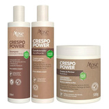 Kit Apse Crespo Power Shampoo Condicionador Creme De Pentear
