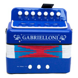 Acordeon De Botones Para Niño Gabrielloni 7 Botones 3 Bajos Color Azul Marino