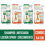 Ecohair Shampoo Anticaída X2 +loción Crecimiento Cabello X2 