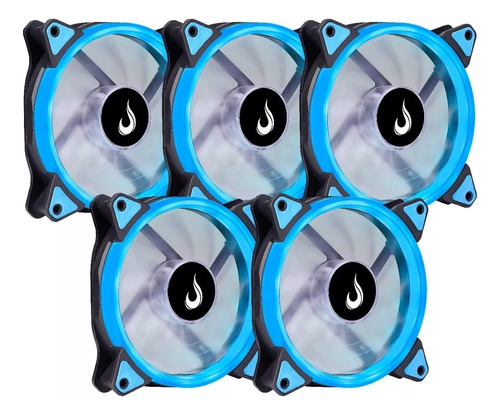 Kit 5 Cooler Fan Rise Mode Galaxy Led Várias Cores