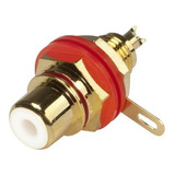 Conector Rca Jack Ficha Hembra Chasis Panel - Rojo