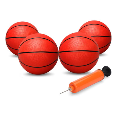 Pelota De Baloncesto Mini 8 De Goma Roja, Repuesto Para Aro