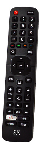 Control Remoto Tv Para Noblex Uhd D149x6500 Smart 4k Zuk