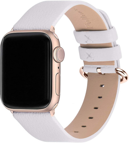 Malla Cuero Para Apple Watch (38/40/41mm) Blanca