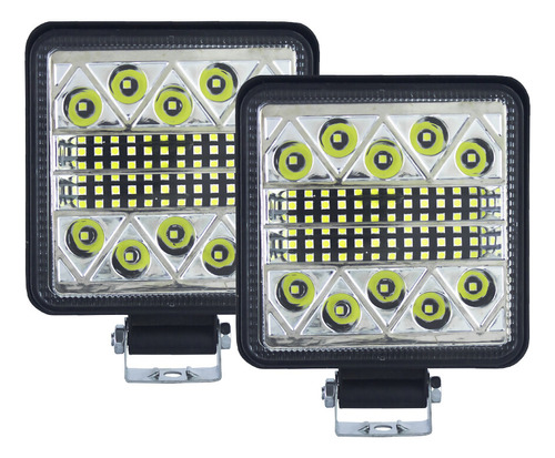 Kit De Faros 34 Leds Luz Blanca Tunelight 136w Con Estrobo