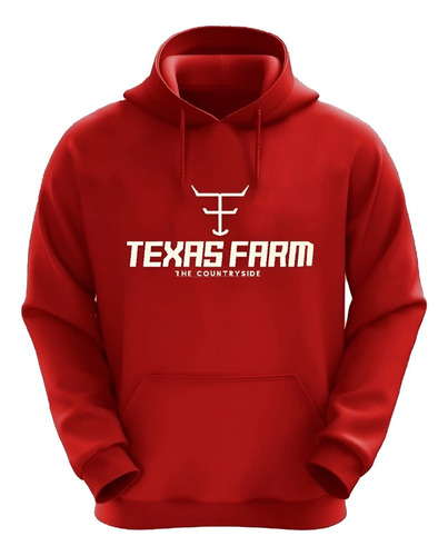 Moletom Blusa Frio Texas Farm Bolso Canguru Cordão Capuz Ac