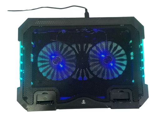 Base Refrigerante Ajustable Laptop X2 Ventiladores Luces Led