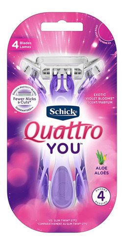 Rastrillos Desechables Schick Quattro You Con 4 Rastrillos