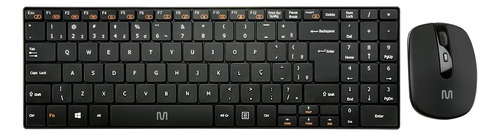 Kit Teclado E Mouse Sem Fio 2.4 Ghz Multimidia Slim Tc202