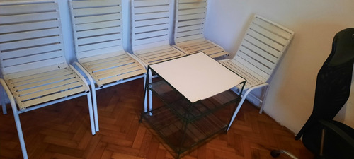 Juego De Sillas X 5 Y Mesa Jardin