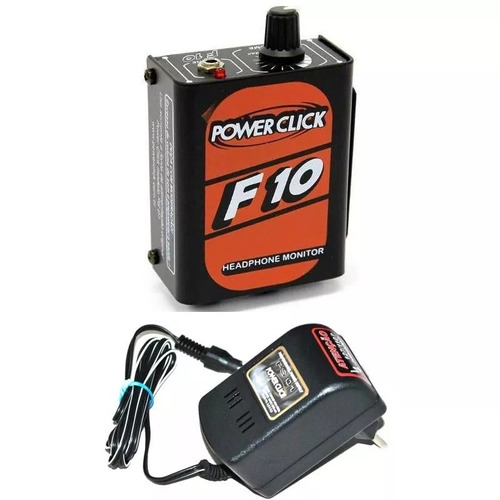 Power Click - Amplificador De Fone F 10 - Kit F10 + Fonte