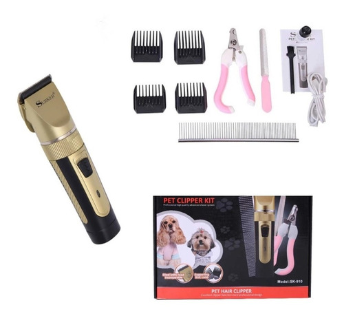 Cortadora De Pelo Mascota Kit Máquina Peluquera Afeitadora