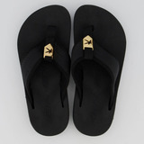 Chinelo Kenner Kivah Slot Gold Preto