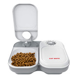 Alimentador Automático Para Mascotas Con 2 Comidas Y Bolsa D