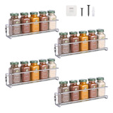 4 Tier Single Hanging Spice Rack Organizer For Cabinet- Wall