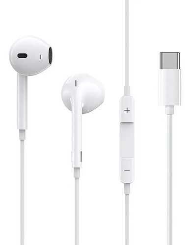 Fone Ouvido Usb-c Type-c Rock P/ Android Samsung Xiaomi Mic Cor Branco