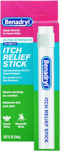 Benadryl Stick Itch Relief 0.47 Oz Alivio Piquetes Mosquito
