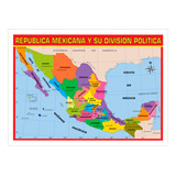 6pzas Poster Granmark 1339-1 70 X 50 Cm Mapa De Mexico