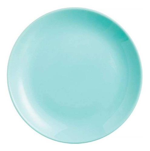 Plato Porcelana Bajo 25cm Turquesa Diwali Luminarc